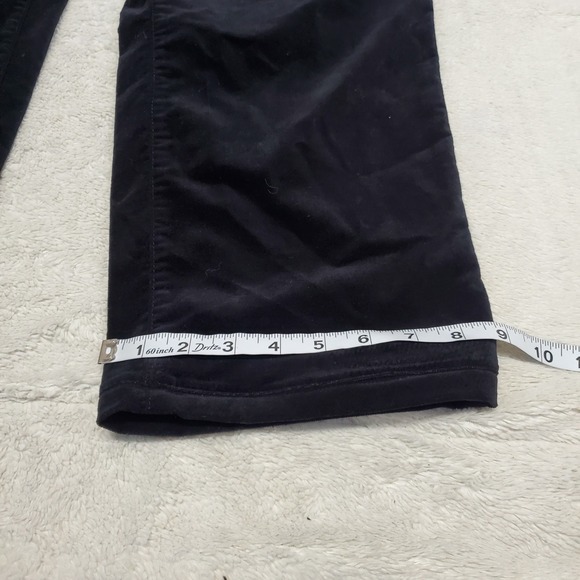 Talbots Black Velvet Straight Leg Cropped Pants Women 16 Capsule Classic Party - Picture 7 of 8
